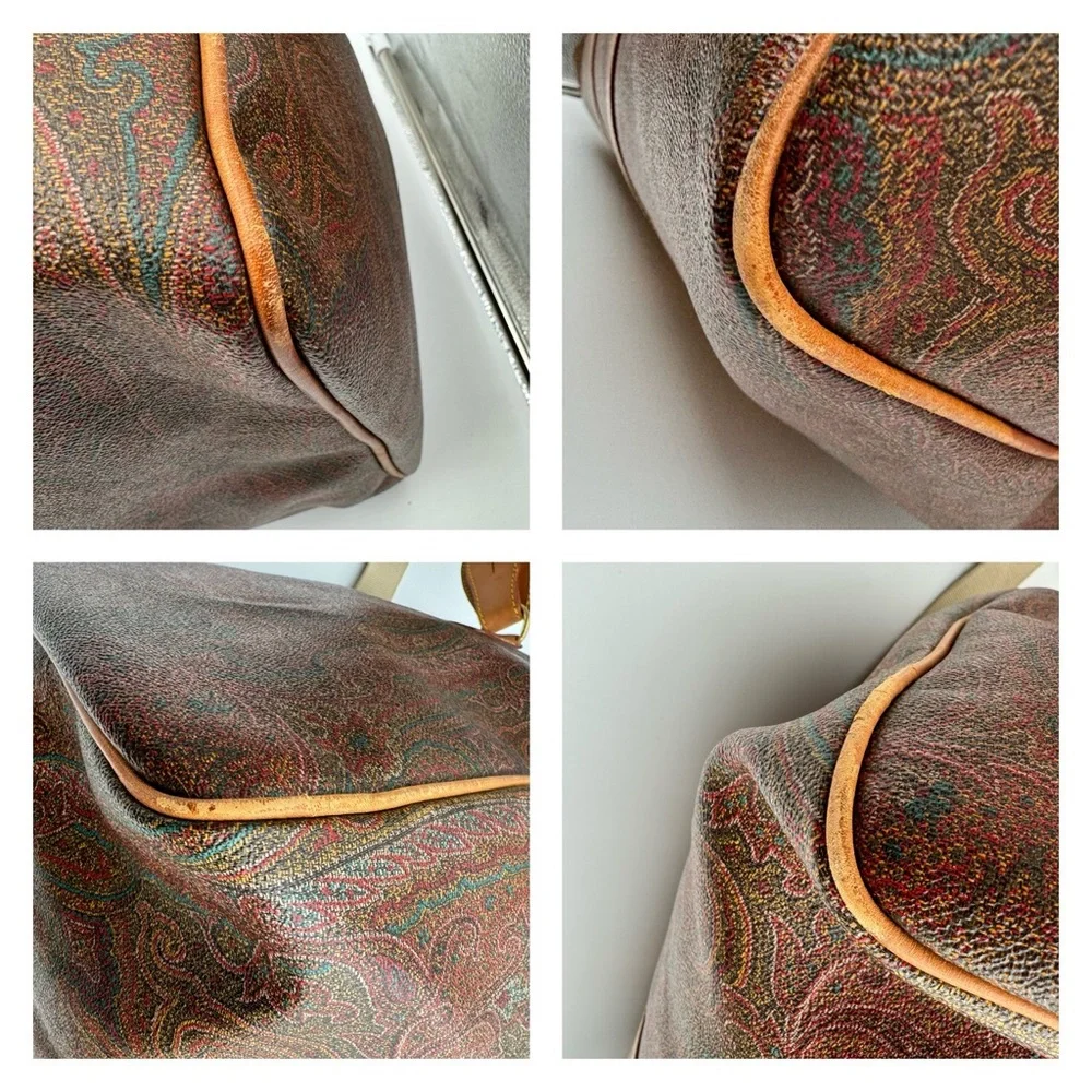 ETRO -Authentic-Paisley Coated Canvas Bandolier Duffle w/ Lock/Key/Strap 60 - Picture 16 of 16